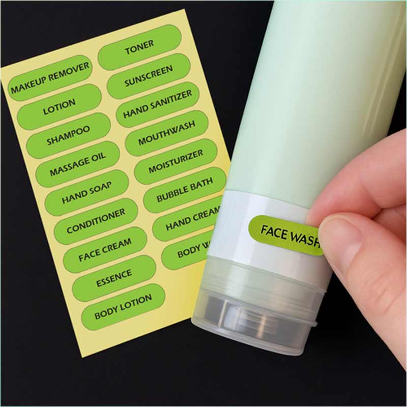 Комплект от 4 силиконови бутилки 90 мл и водоустойчива козметична чанта - Image 4