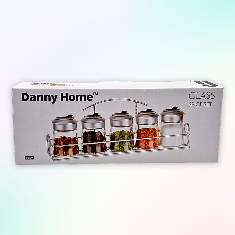 Комплект от 5 стъклени бурканчета за подправки Danny Home 60 мл - Image 2