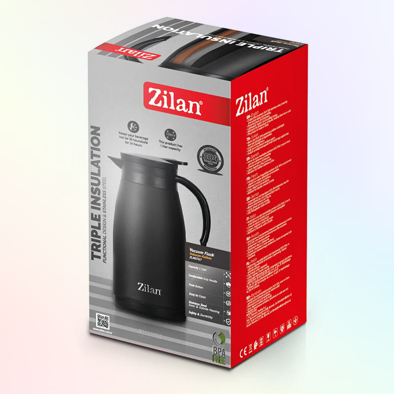 Термос тип чайник ZILAN 1 л, черен - Image 3