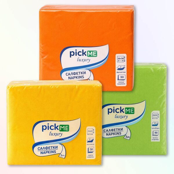 Двупластови салфетки 33 x 33 см, 30 бр., различни цветове