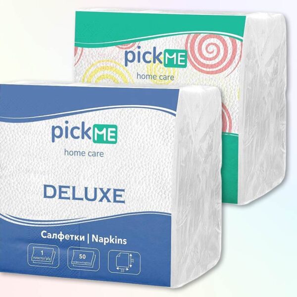 Еднопластови салфетки 33 х 33 см Pick Me, 50 бр.