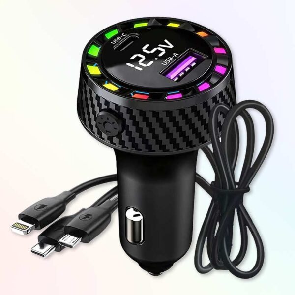 Зарядно за кола с USB-C 14 W и USB-A 15 W за гнездото на запалката – бързо зареждане