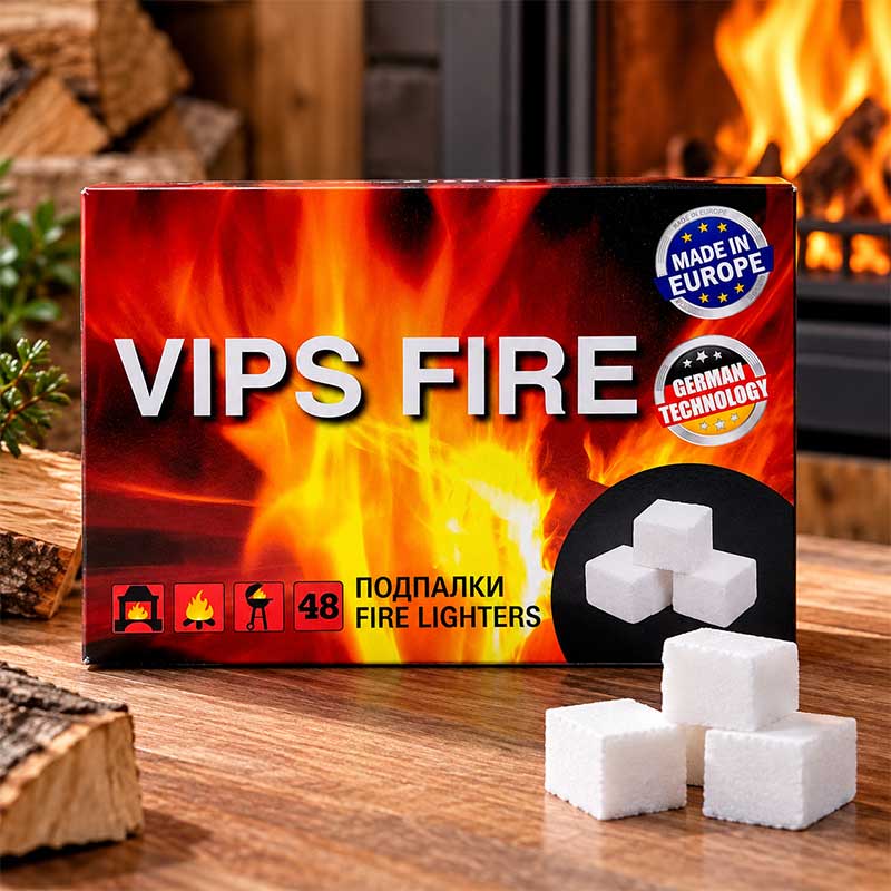 Сух спирт за разпалване VIPS FIRE, 48 броя - Image 2