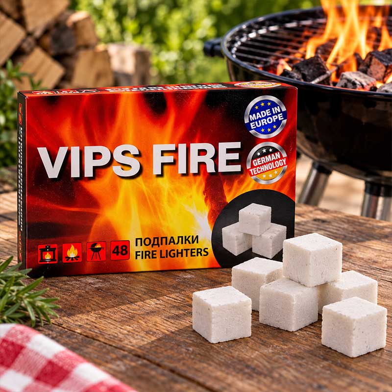 Сух спирт за разпалване VIPS FIRE, 48 броя