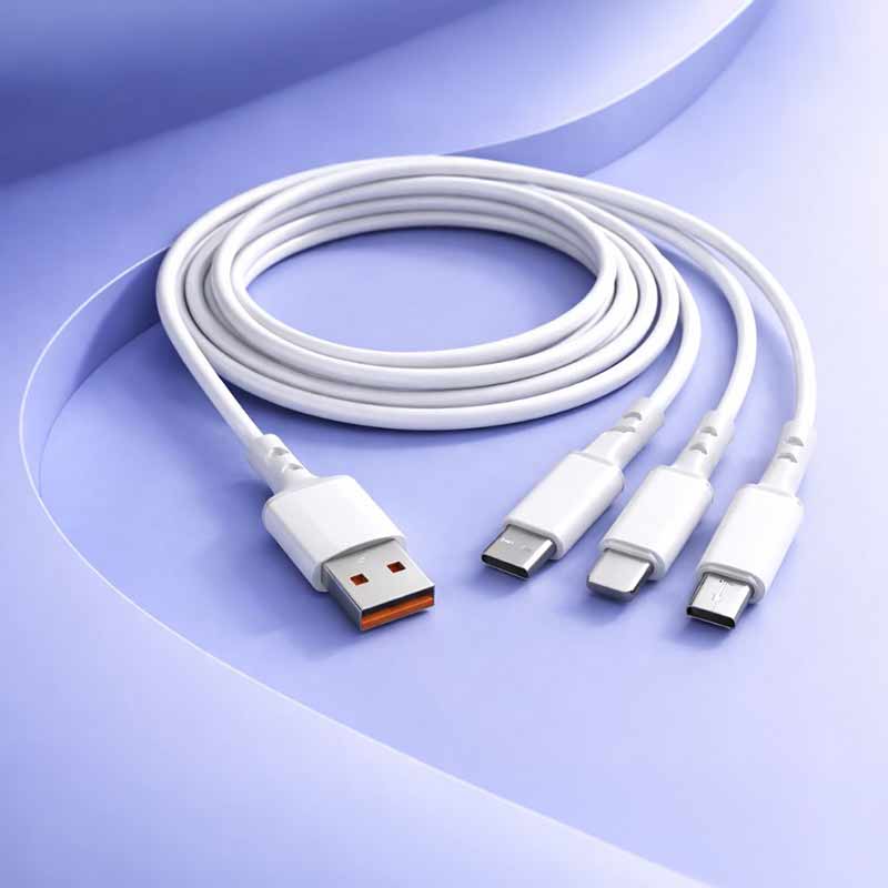 Бързо зарядно 20 W USB-A, USB-C с кабел 3 в 1 - Image 6