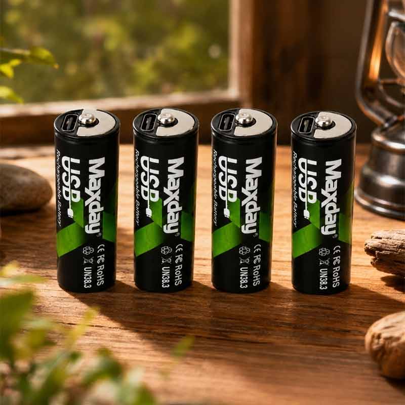 Презареждащи се акумулаторни батерии AA Li-Ion 1,5 V, 1466 mAh, 4 броя, USB-C - Image 3
