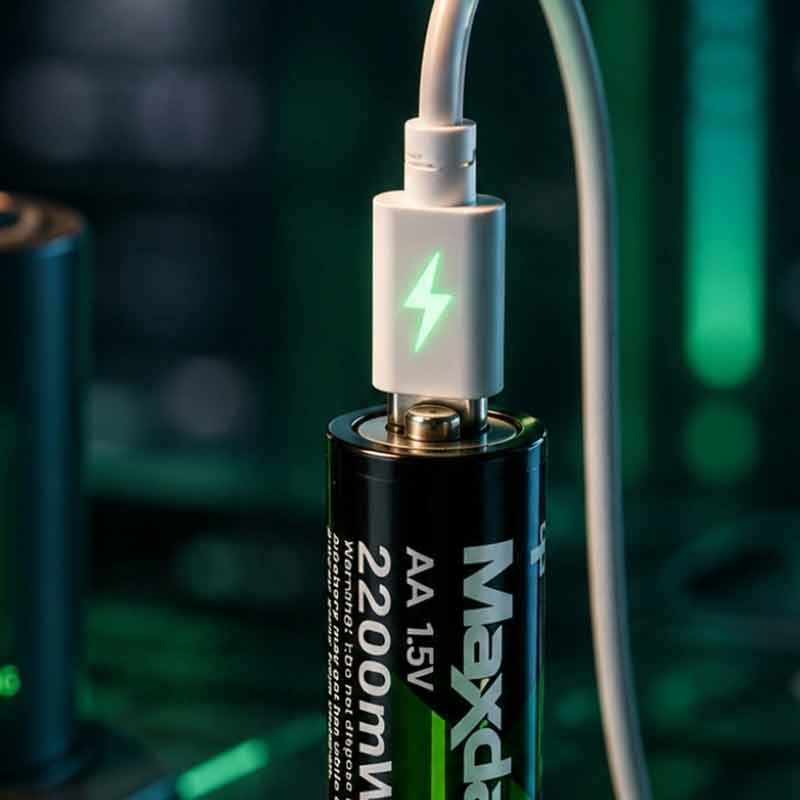 Презареждащи се акумулаторни батерии AA Li-Ion 1,5 V, 1466 mAh, 4 броя, USB-C - Image 5