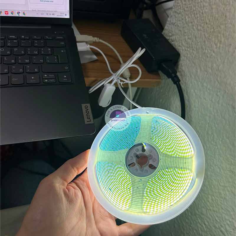 Самозалепваща LED лента 5 м, USB 5V, студено бяла светлина - Image 9